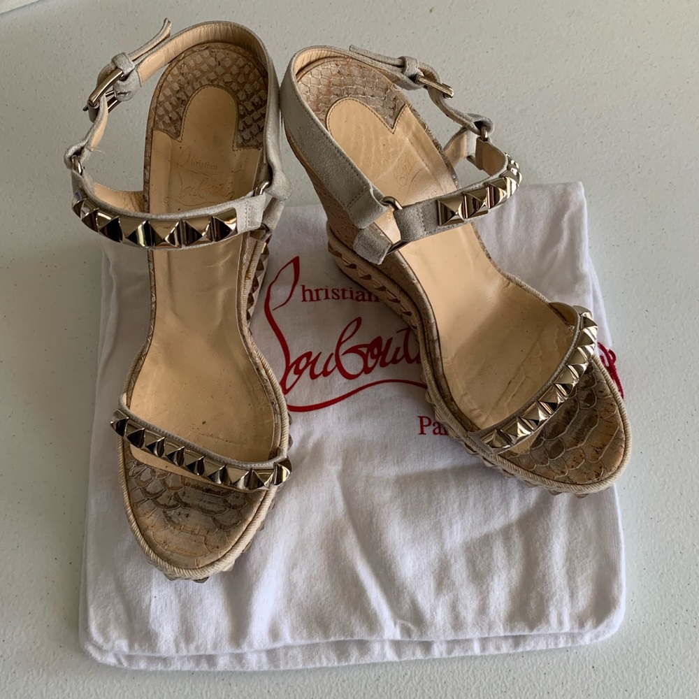 Authentic Christian Louboutin wedges size 40